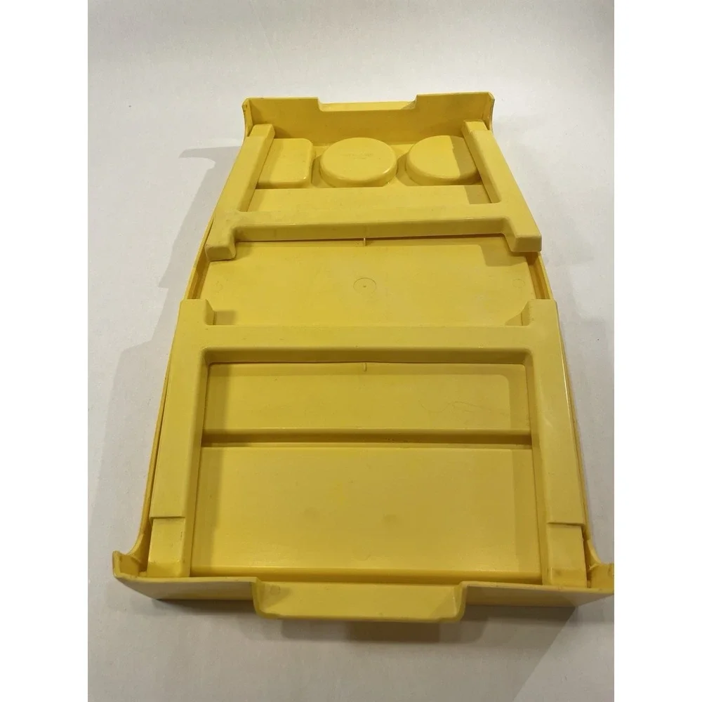1970s Frem Corp USA Yellow Sectioned Plastic Folding Breakfast in Bed Tray MCM
